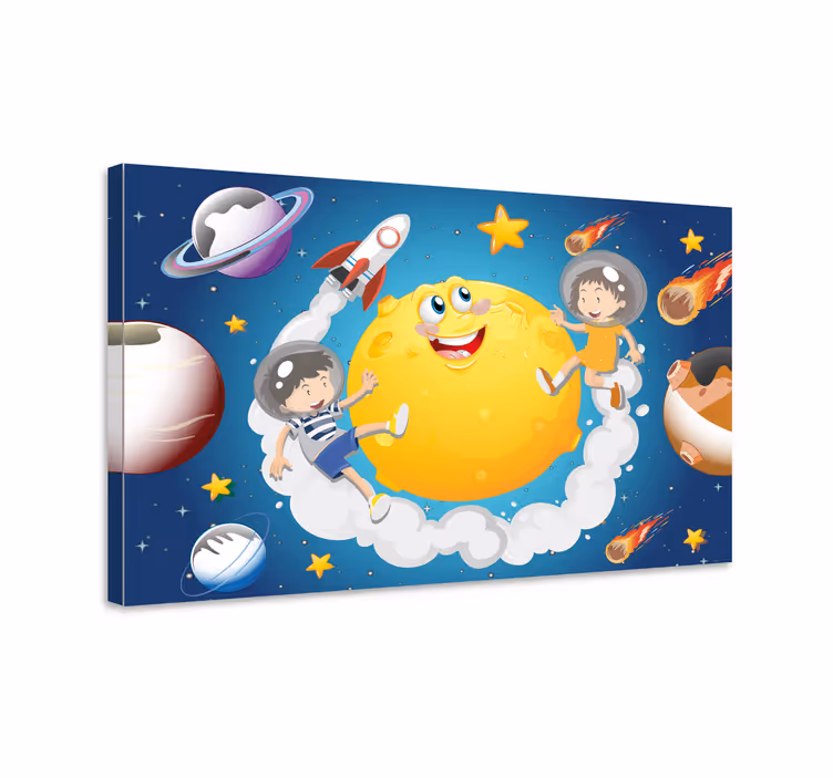 Nursery canvas space adventure excitement - TenStickers