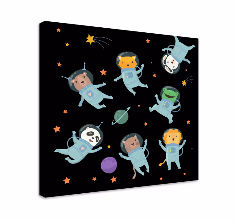 Animal canvas wall art cosmic animal journey - TenStickers