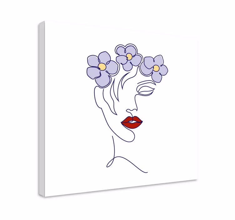 Canvas art elegant woman in bloom - TenStickers