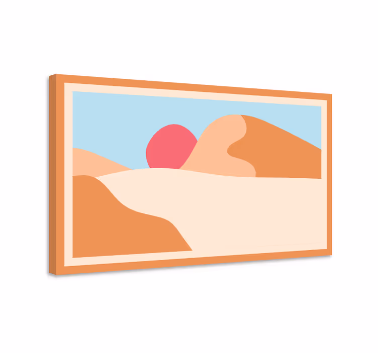 Abstract wall art stylized desert landscape - TenStickers