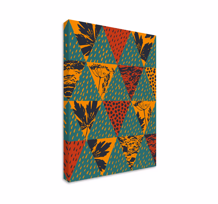 Geometric floral pattern geometric canvas - TenStickers