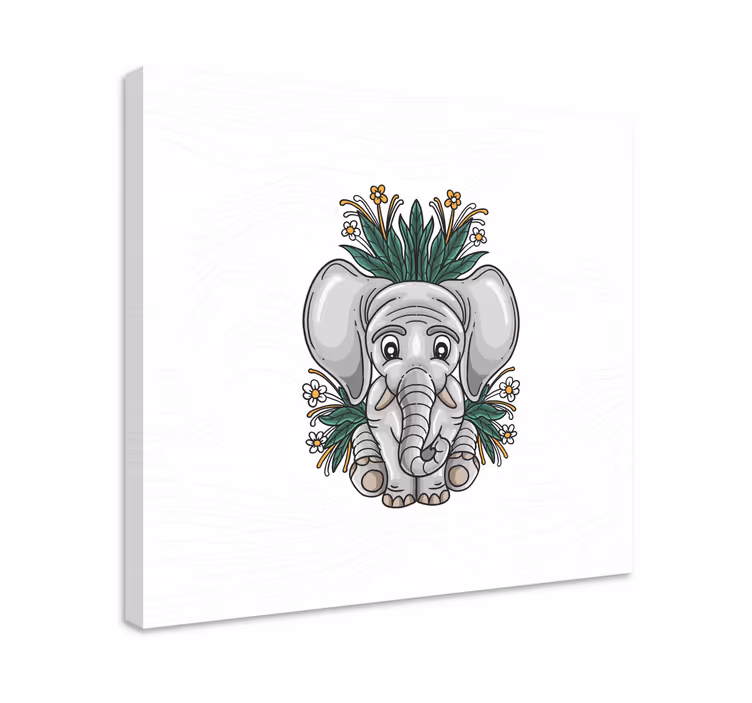 Elephant wallart playful elephant design - TenStickers