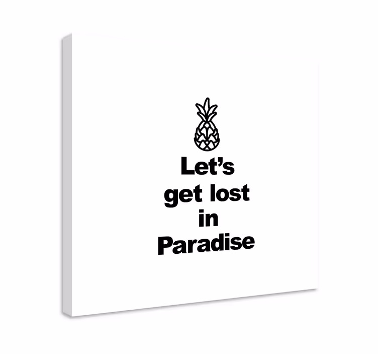 Quote canvas pineapple adventure quote - TenStickers