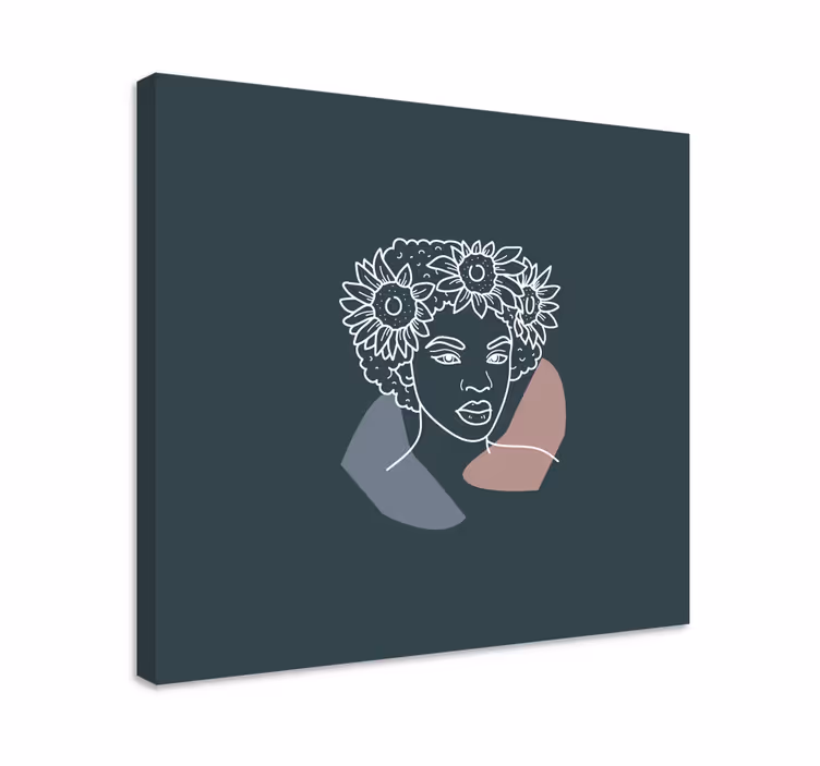 People canvas ornate botanical portrait - TenStickers
