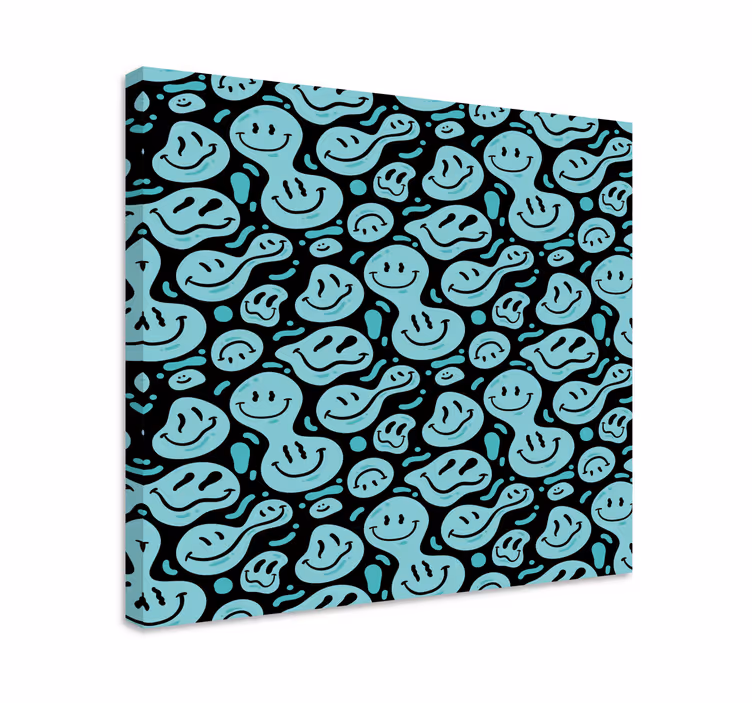 Quote canvas of joyful smile patterns - TenStickers