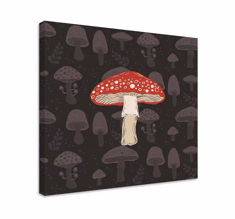 RED FLY AGARIC MUSHROOM Canvas - TenStickers