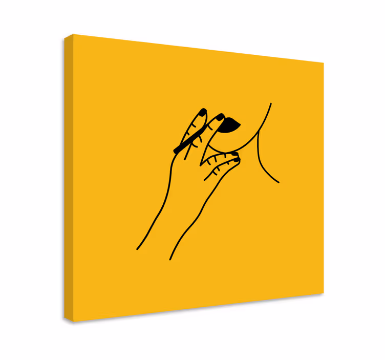 Retro canvas fashionable hand gesture - TenStickers