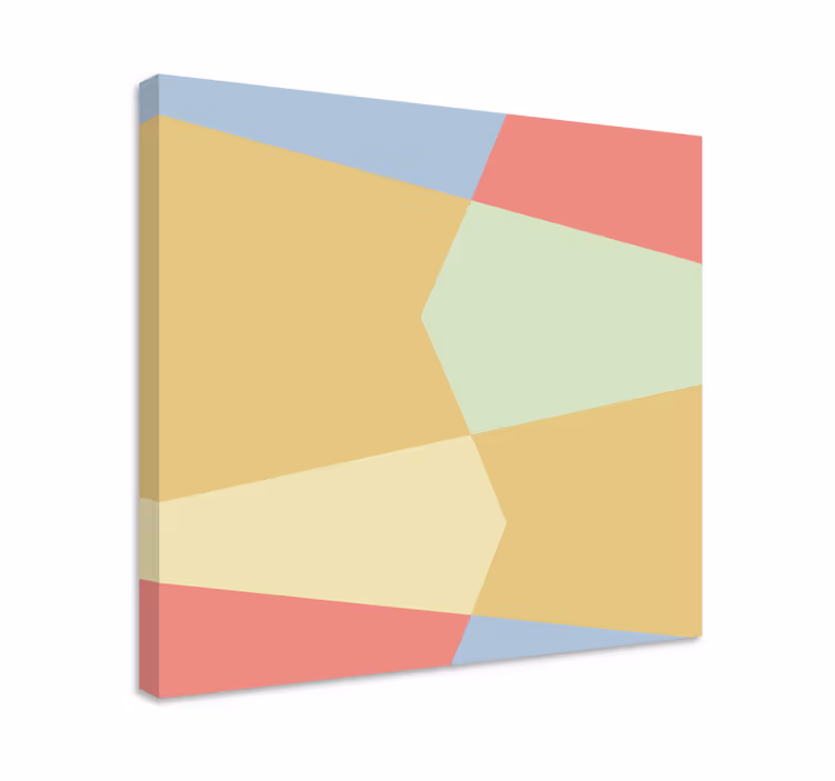 SHAPED COLOR BLOCKS geometric canvas - TenStickers