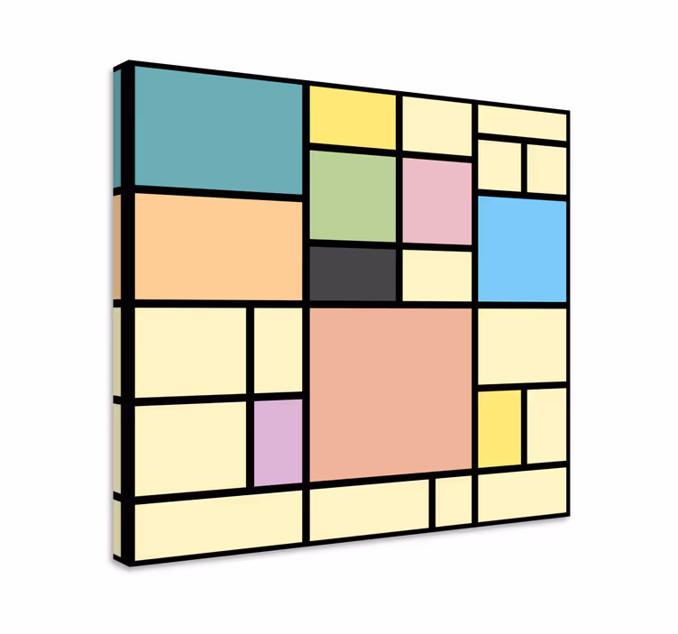 Geometric canvas vibrant geometric shapes - TenStickers
