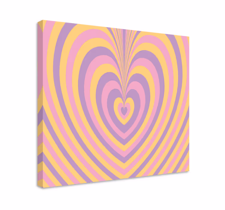 Abstract wall art heart pattern waves - TenStickers