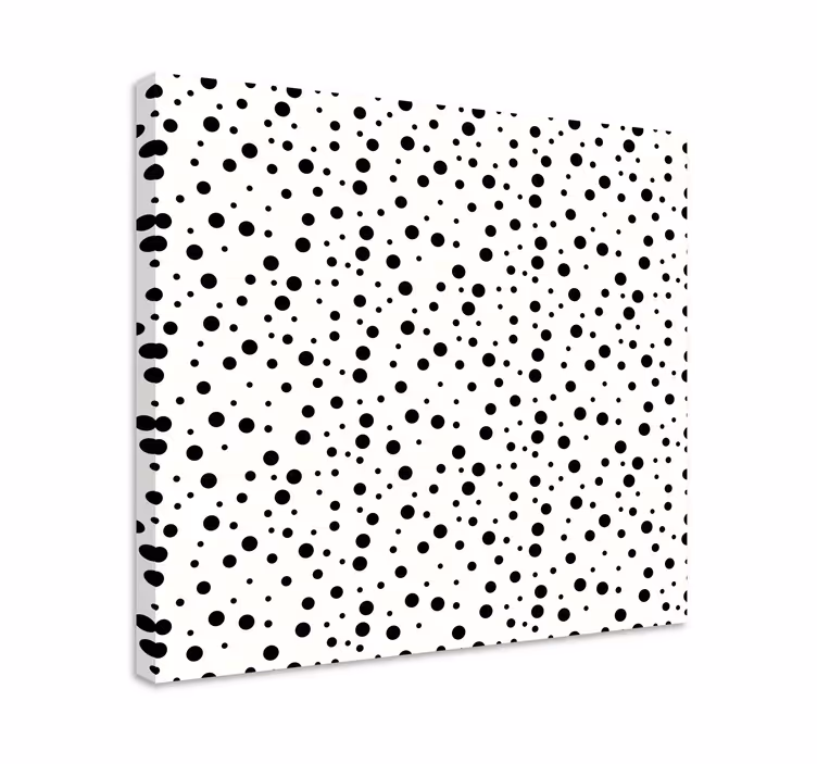 Geometric canvas monochrome dot design - TenStickers