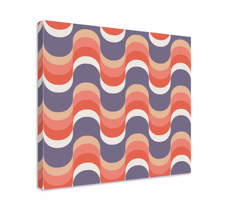 Wavy Pattern Design geometric canvas - TenStickers