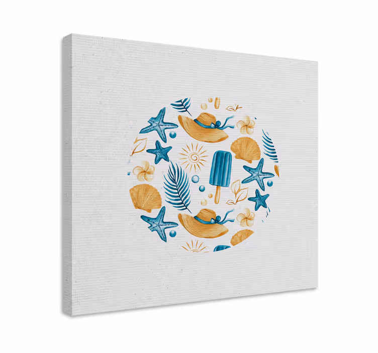 Nautical canvas art summer ice cream delight - TenStickers