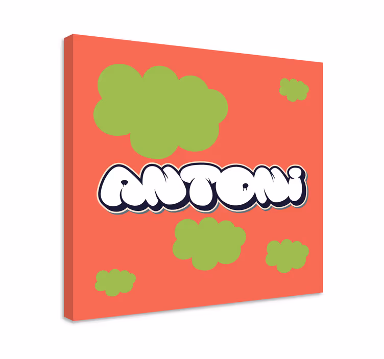 Abc canvas wall art in whimsical lettering style - TenStickers