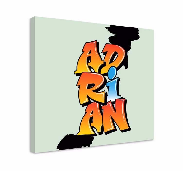 Abc canvas wall art colorful name artwork - TenStickers
