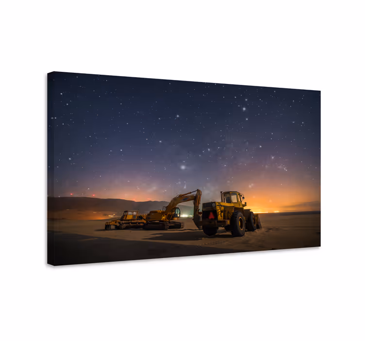 Heavy Machinery Twilight Canvas - TenStickers
