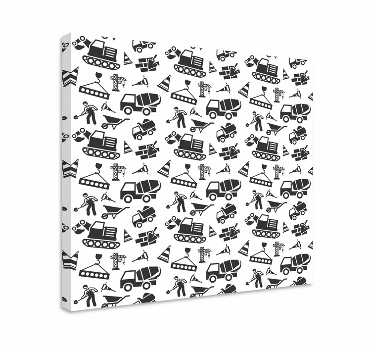 Quote canvas construction site symbols - TenStickers