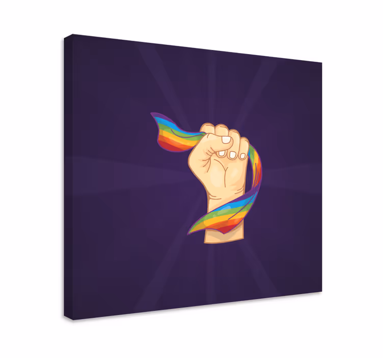 Quote canvas pride fist emblem - TenStickers