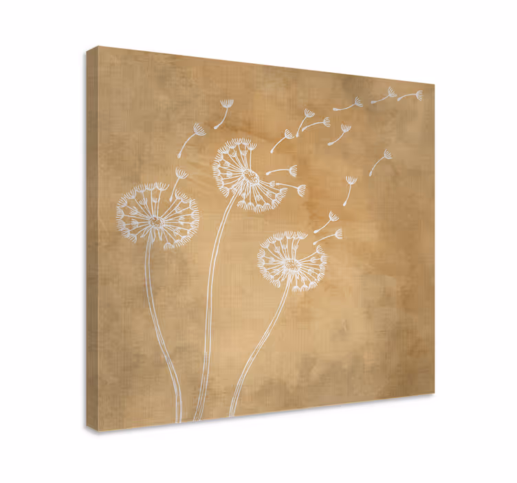 Flowers canvas dandelion seeds flow - TenStickers
