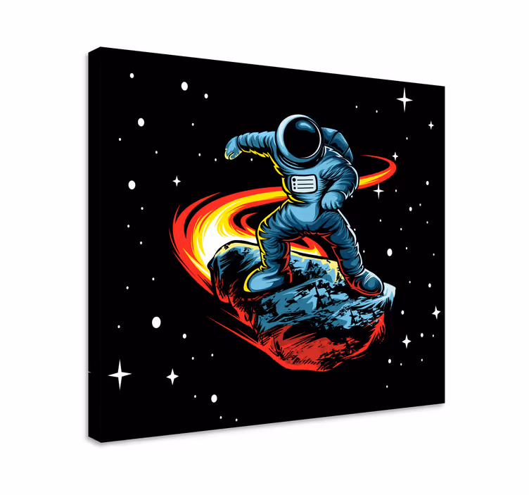 Astronaut with meteor bedroom wall prints - TenStickers