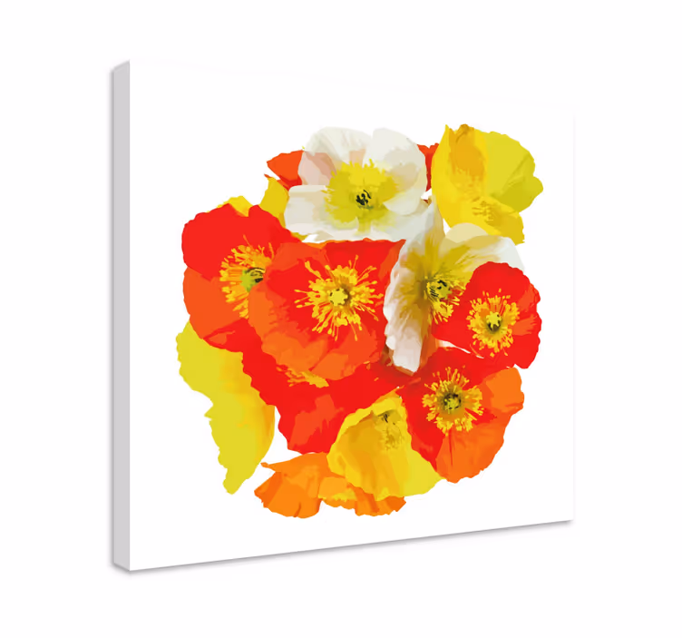 Flowers canvas vibrant floral arrangement - TenStickers