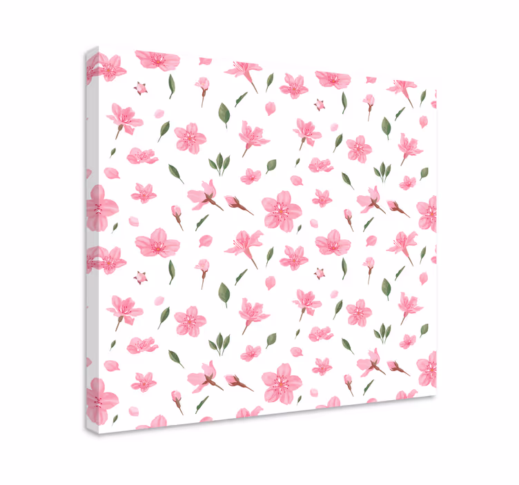 Blooming Floral Pattern Flowers  canvas - TenStickers