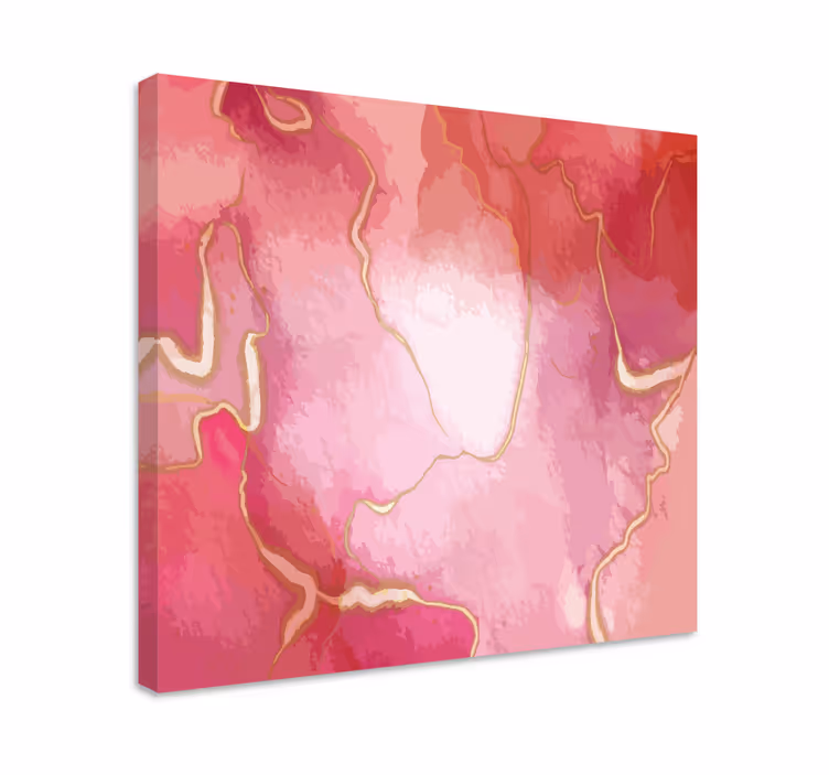 Abstract wall art pink marble swirl - TenStickers
