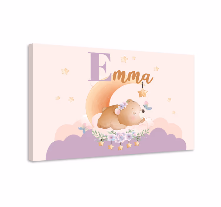 Cocktail canvas baby bear dreams - TenStickers