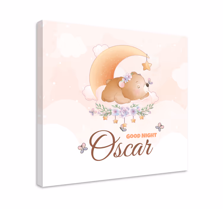 Cocktail canvas sleepy bear - TenStickers