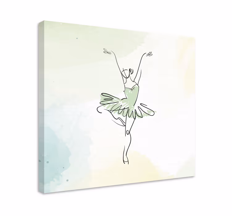 Dancer canvas elegant ballet motion - TenStickers