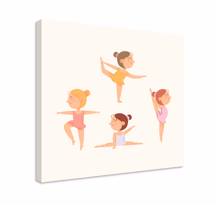 Nursery canvas of dancing ballerinas - TenStickers