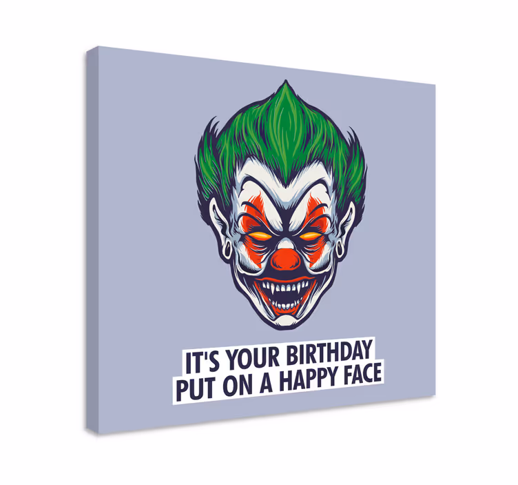 People canvas birthday clown face art print - TenStickers