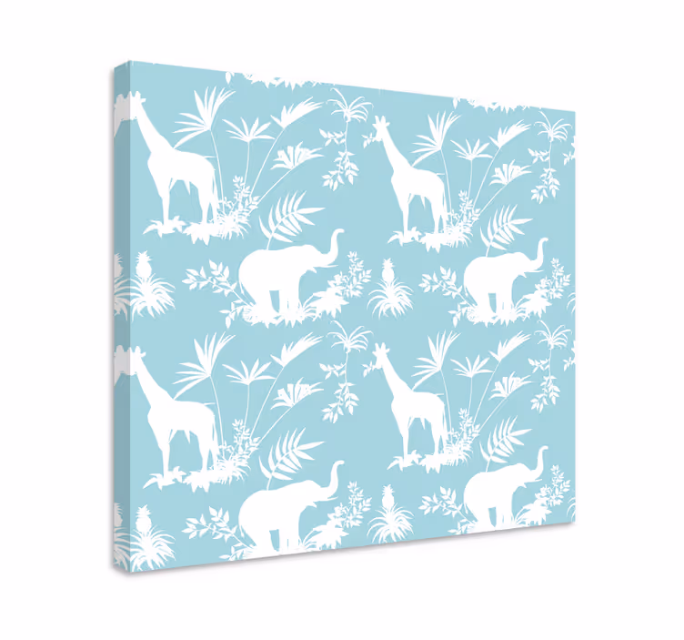 Elephant and Giraffe elephant wallart - TenStickers