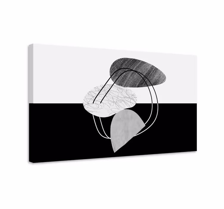 Abstract wall art geometric shapes blend - TenStickers