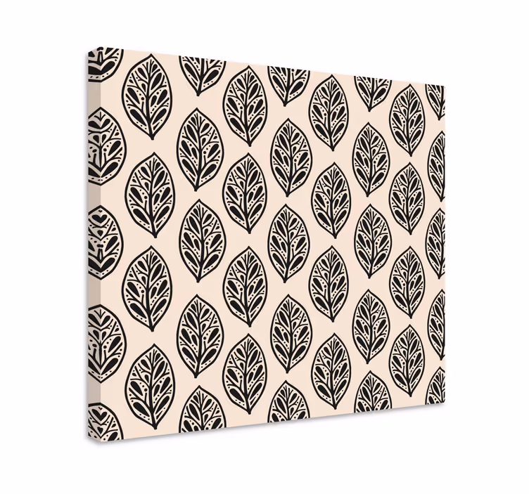 Flowers canvas with graceful leaf design - TenStickers