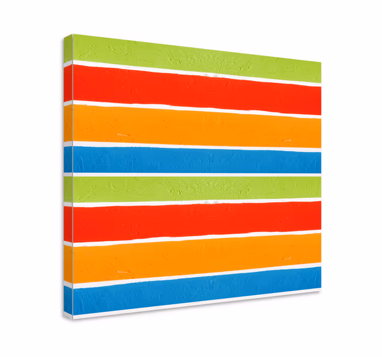 Buddha wall art with colorful stripes - TenStickers