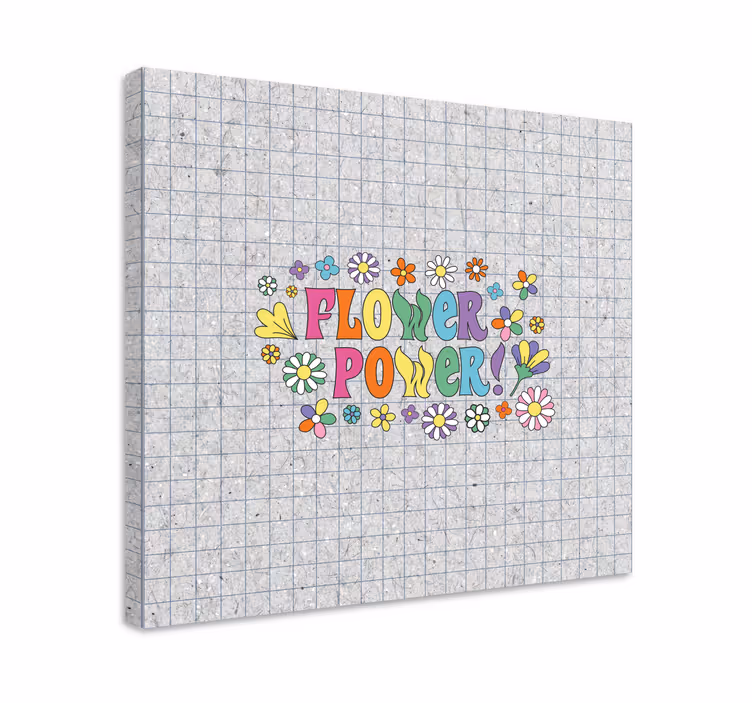 Flowers canvas with floral energy design - TenStickers