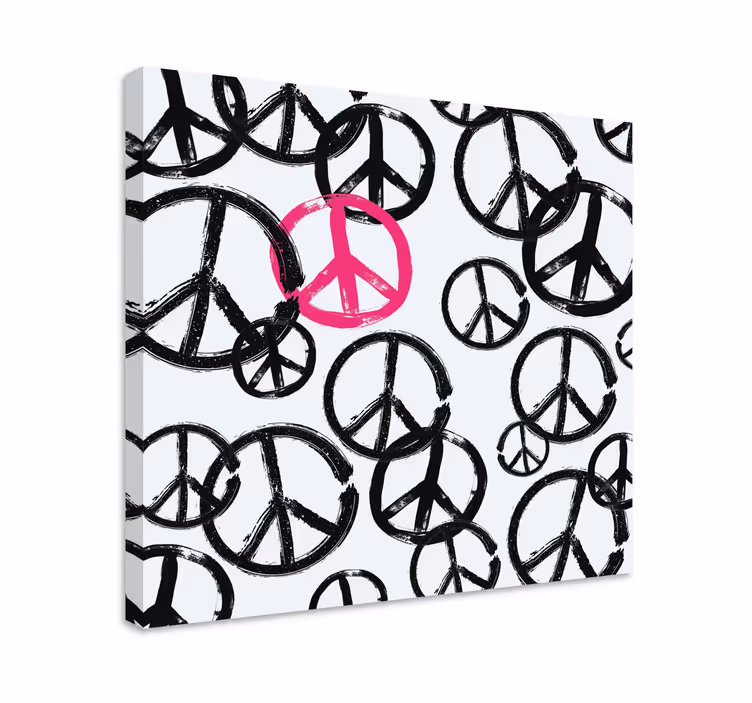 Peace symbols pattern canvas - TenStickers