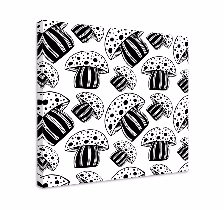 Fish canvas with mushroom design - TenStickers