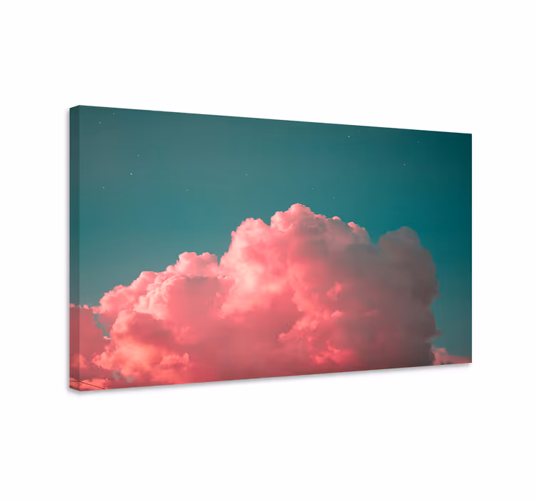 Pink Cloud Formation landscape canvas - TenStickers