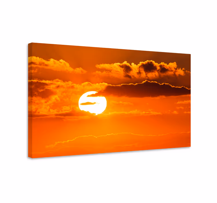 Landscape canvas sunset over clouds - TenStickers