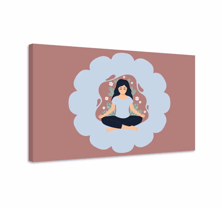 Mandala canvas serene floral energy - TenStickers