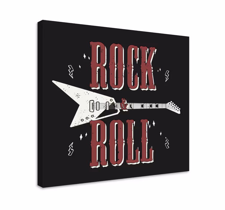 Music canvas art electric guitar vibes - TenStickers