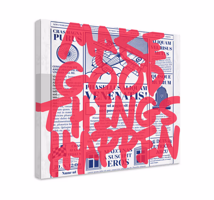 Quote canvas make good things happen - TenStickers