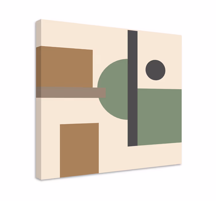 Modern canvas art inspired by conceptual geometry - TenStickers