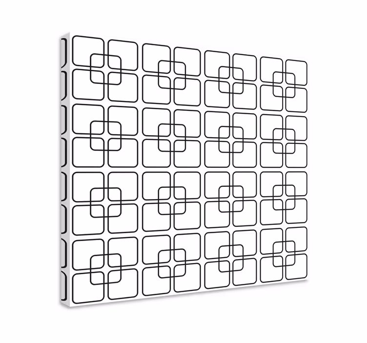 Geometric canvas with intricate square design - TenStickers