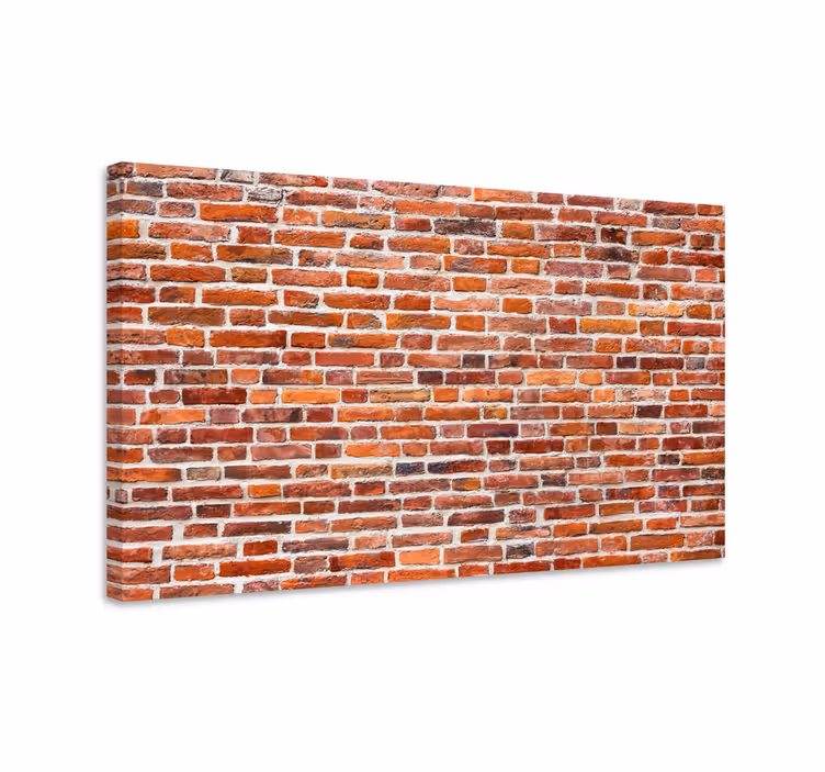Ornamental canvas print rustic brick pattern - TenStickers