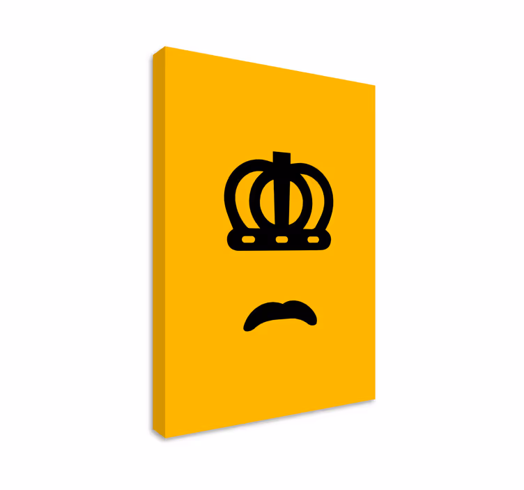Abstract wall art crown face emblem - TenStickers