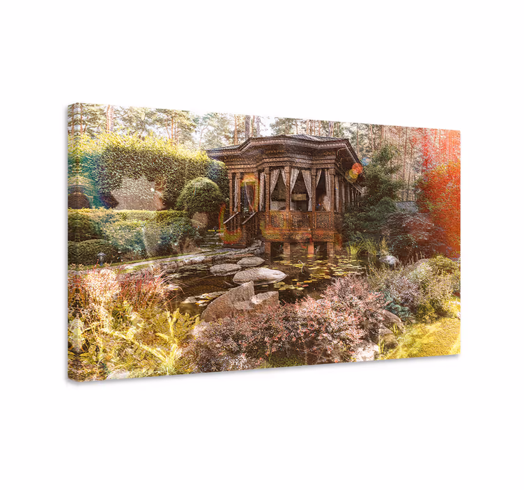 Landscape canvas serene garden getaway - TenStickers