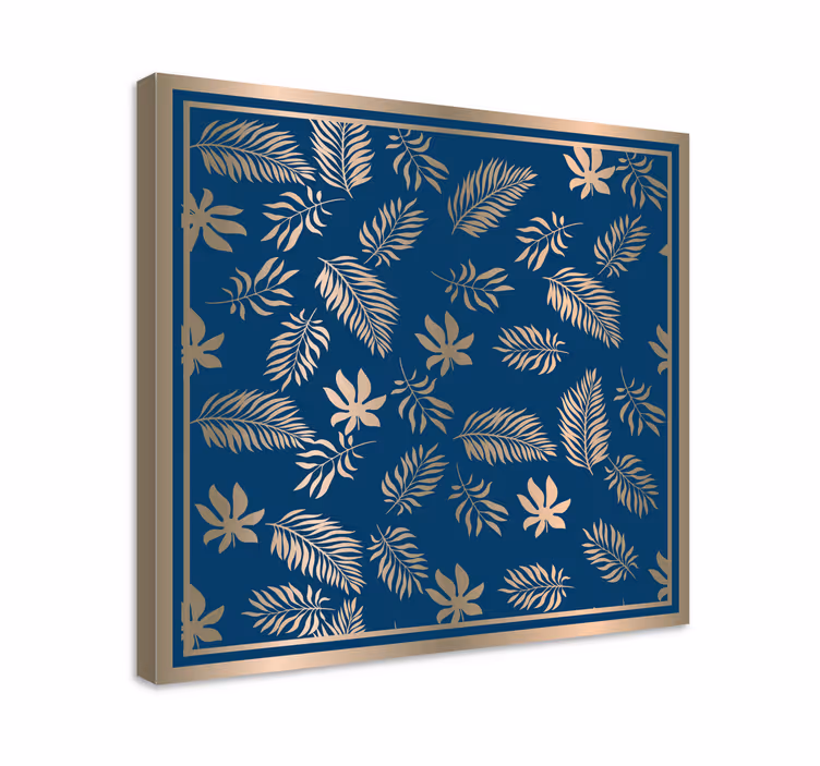 Flowers canvas with foliage pattern design - TenStickers
